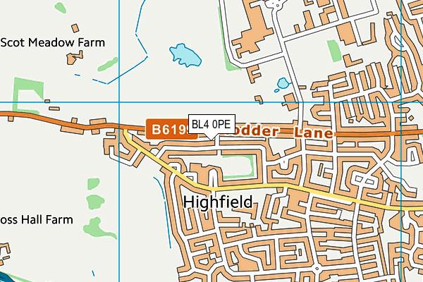 BL4 0PE map - OS VectorMap District (Ordnance Survey)