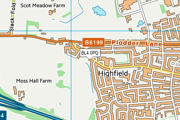 BL4 0PQ map - OS VectorMap District (Ordnance Survey)