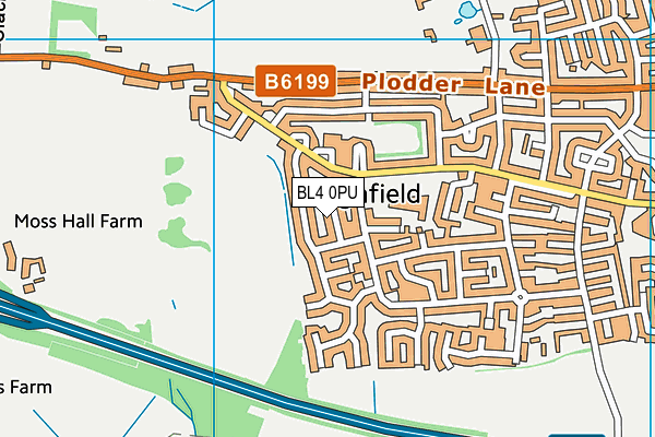 BL4 0PU map - OS VectorMap District (Ordnance Survey)