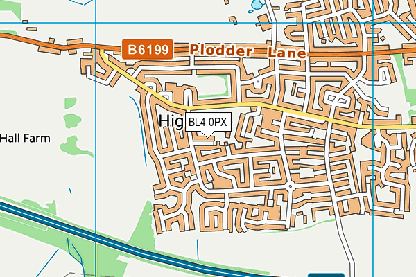BL4 0PX map - OS VectorMap District (Ordnance Survey)