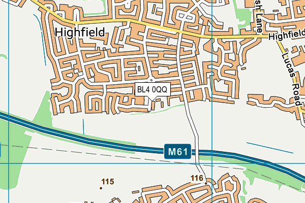 BL4 0QQ map - OS VectorMap District (Ordnance Survey)