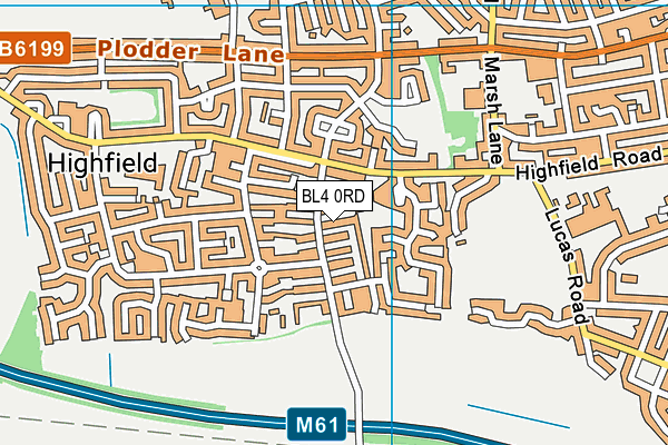 BL4 0RD map - OS VectorMap District (Ordnance Survey)