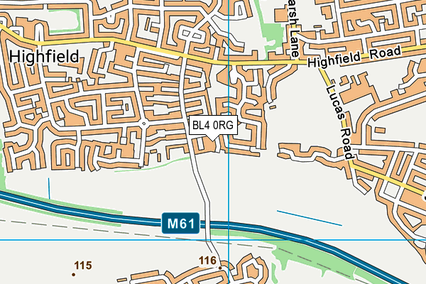 BL4 0RG map - OS VectorMap District (Ordnance Survey)