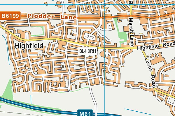 BL4 0RH map - OS VectorMap District (Ordnance Survey)