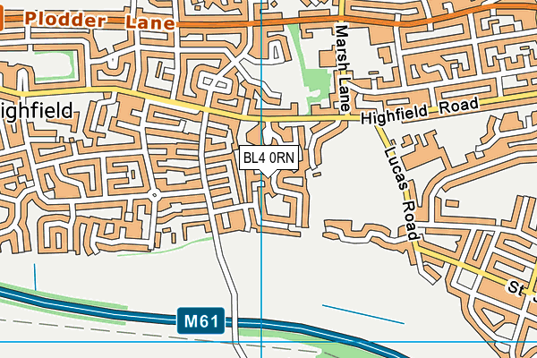 BL4 0RN map - OS VectorMap District (Ordnance Survey)