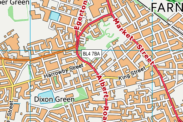 BL4 7BA map - OS VectorMap District (Ordnance Survey)