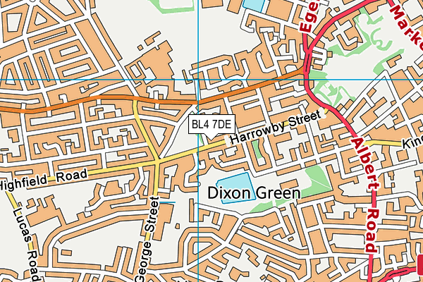 BL4 7DE map - OS VectorMap District (Ordnance Survey)