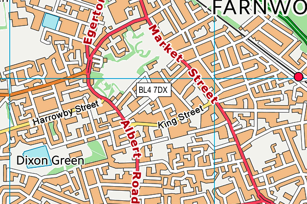 BL4 7DX map - OS VectorMap District (Ordnance Survey)