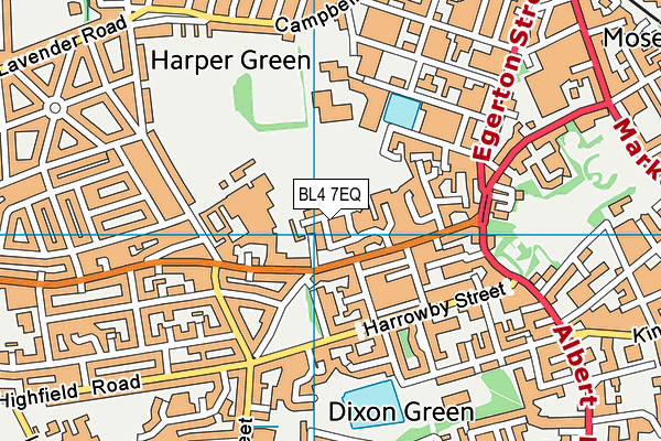 BL4 7EQ map - OS VectorMap District (Ordnance Survey)
