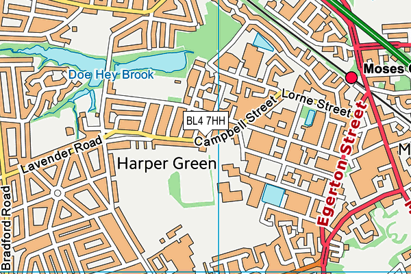BL4 7HH map - OS VectorMap District (Ordnance Survey)