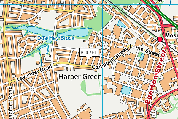 BL4 7HL map - OS VectorMap District (Ordnance Survey)