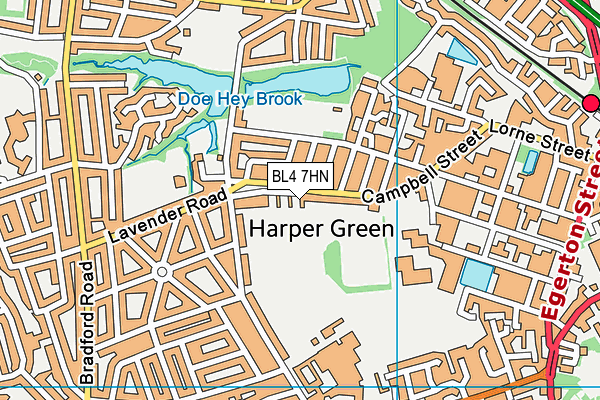BL4 7HN map - OS VectorMap District (Ordnance Survey)