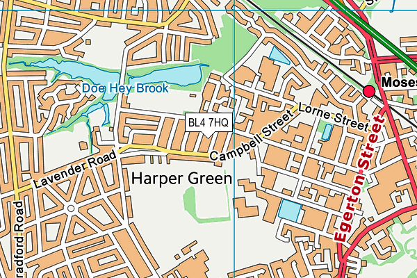 BL4 7HQ map - OS VectorMap District (Ordnance Survey)