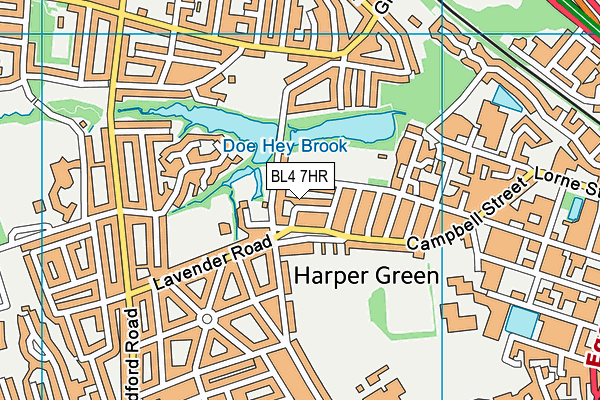 BL4 7HR map - OS VectorMap District (Ordnance Survey)