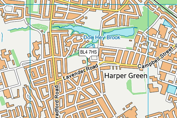 BL4 7HS map - OS VectorMap District (Ordnance Survey)