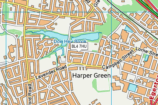BL4 7HU map - OS VectorMap District (Ordnance Survey)
