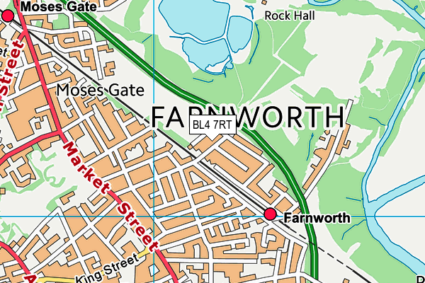 Darley Park map (BL4 7RT) - OS VectorMap District (Ordnance Survey)