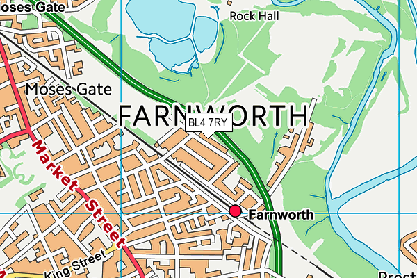 Fern Street Playing Fields map (BL4 7RY) - OS VectorMap District (Ordnance Survey)