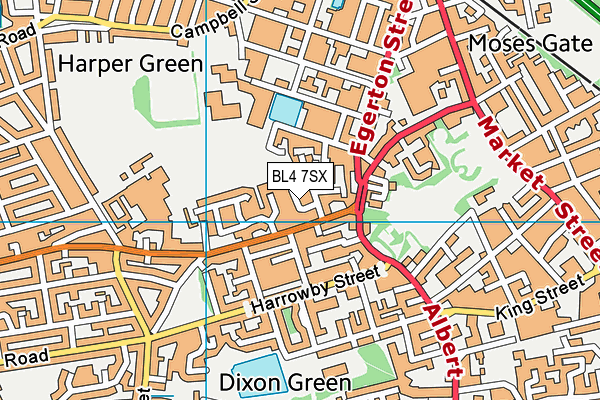 BL4 7SX map - OS VectorMap District (Ordnance Survey)