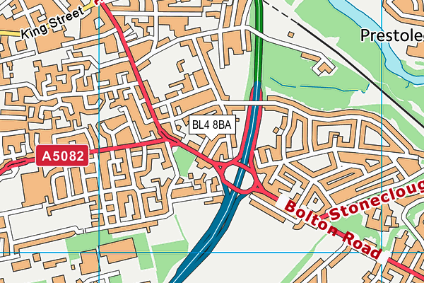 BL4 8BA map - OS VectorMap District (Ordnance Survey)