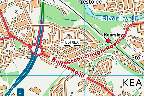BL4 8EA map - OS VectorMap District (Ordnance Survey)