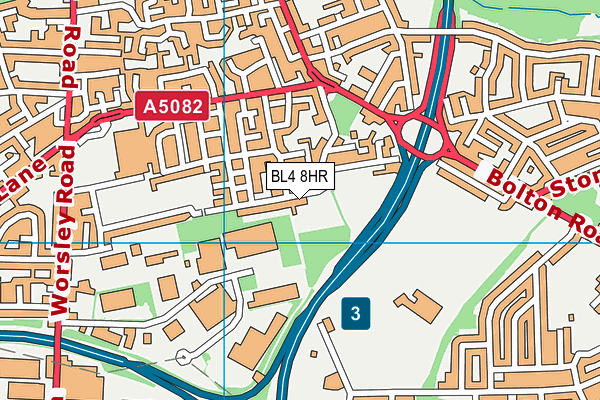 BL4 8HR map - OS VectorMap District (Ordnance Survey)