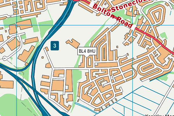 BL4 8HU map - OS VectorMap District (Ordnance Survey)
