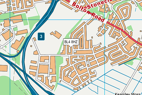 BL4 8HZ map - OS VectorMap District (Ordnance Survey)