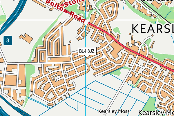BL4 8JZ map - OS VectorMap District (Ordnance Survey)