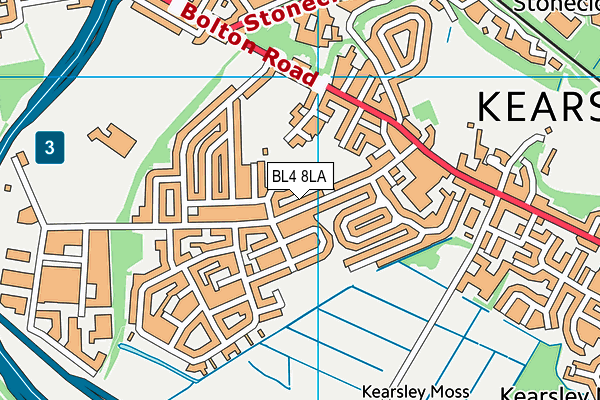Kearsley Cricket Club map (BL4 8LA) - OS VectorMap District (Ordnance Survey)