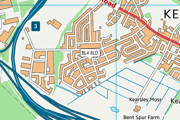 BL4 8LD map - OS VectorMap District (Ordnance Survey)