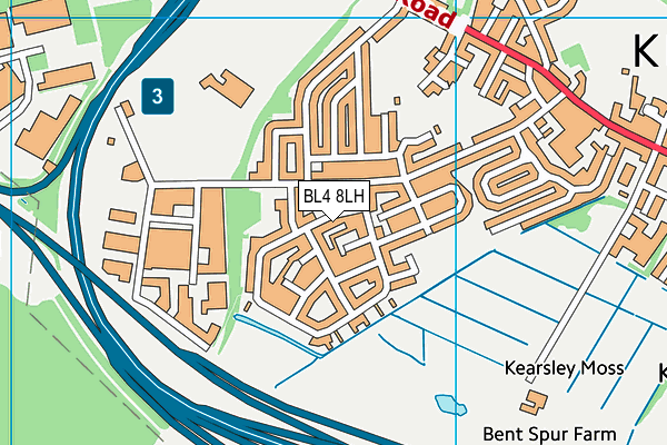 BL4 8LH map - OS VectorMap District (Ordnance Survey)