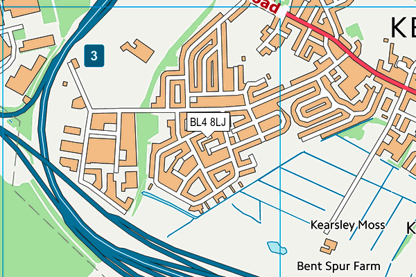 BL4 8LJ map - OS VectorMap District (Ordnance Survey)
