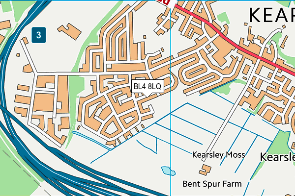 BL4 8LQ map - OS VectorMap District (Ordnance Survey)