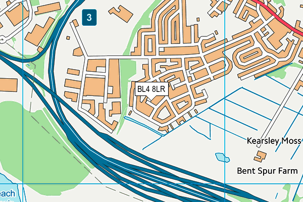 BL4 8LR map - OS VectorMap District (Ordnance Survey)