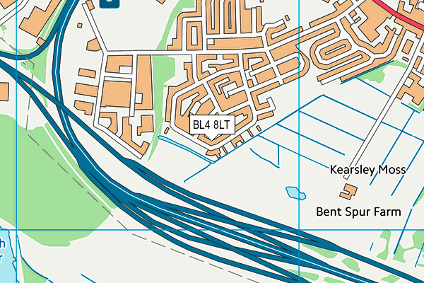 BL4 8LT map - OS VectorMap District (Ordnance Survey)