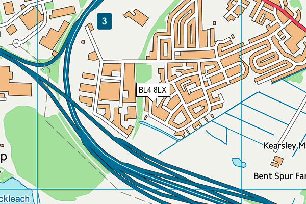 BL4 8LX map - OS VectorMap District (Ordnance Survey)