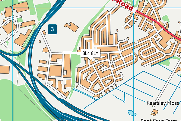 BL4 8LY map - OS VectorMap District (Ordnance Survey)