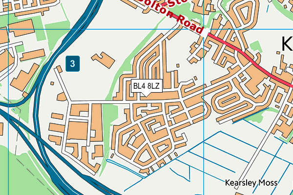 BL4 8LZ map - OS VectorMap District (Ordnance Survey)
