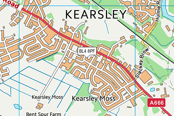 BL4 8PF map - OS VectorMap District (Ordnance Survey)