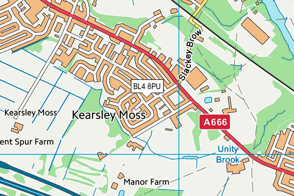 BL4 8PU map - OS VectorMap District (Ordnance Survey)
