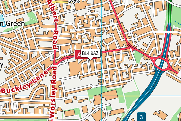 BL4 9AZ map - OS VectorMap District (Ordnance Survey)