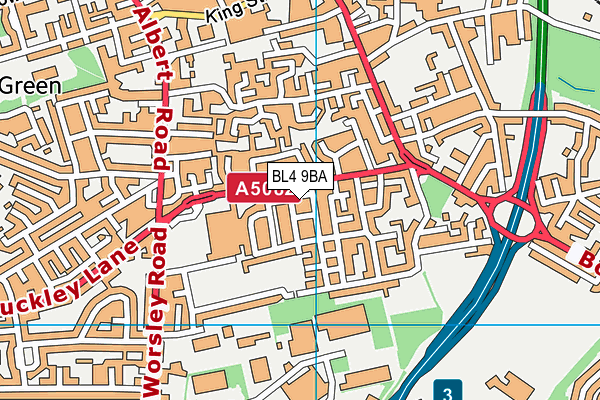 BL4 9BA map - OS VectorMap District (Ordnance Survey)