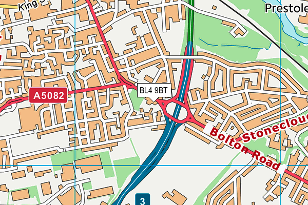 BL4 9BT map - OS VectorMap District (Ordnance Survey)