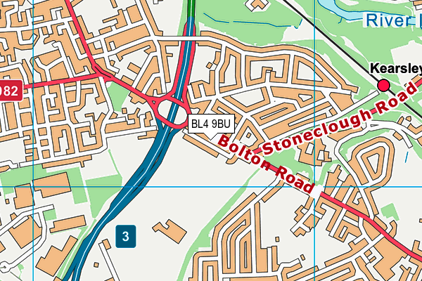 BL4 9BU map - OS VectorMap District (Ordnance Survey)