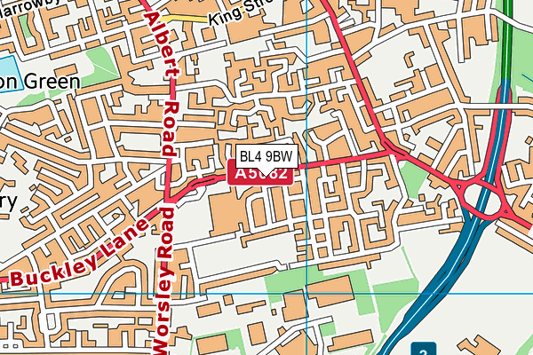 BL4 9BW map - OS VectorMap District (Ordnance Survey)