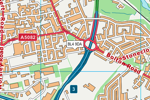 BL4 9DA map - OS VectorMap District (Ordnance Survey)