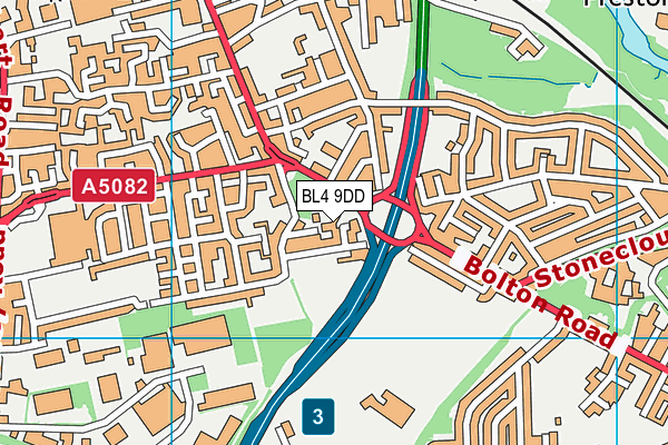 BL4 9DD map - OS VectorMap District (Ordnance Survey)