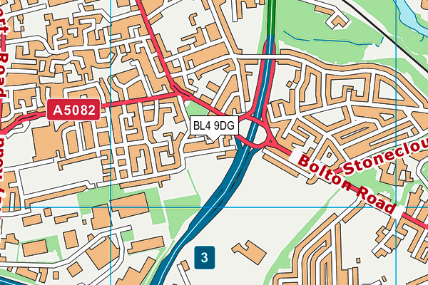 BL4 9DG map - OS VectorMap District (Ordnance Survey)