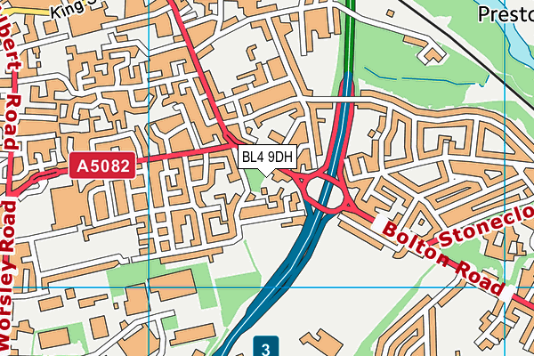 BL4 9DH map - OS VectorMap District (Ordnance Survey)